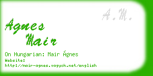 agnes mair business card